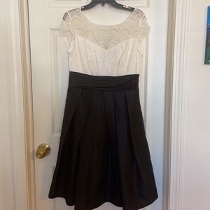 Cream and white cocktail dress